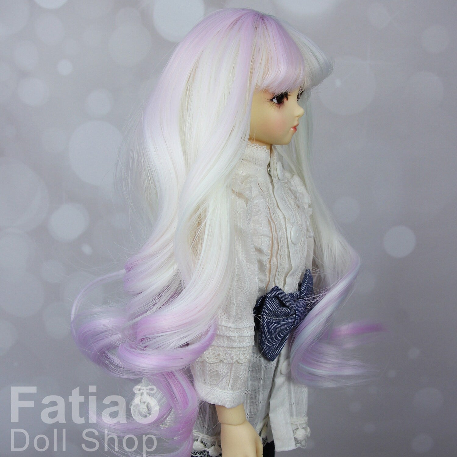 Fatiao - New Dollfie MSD Kaye Wiggs 1/4 BJD Size 7-8 inch Dolls Curls Wig - Rainbow Candy