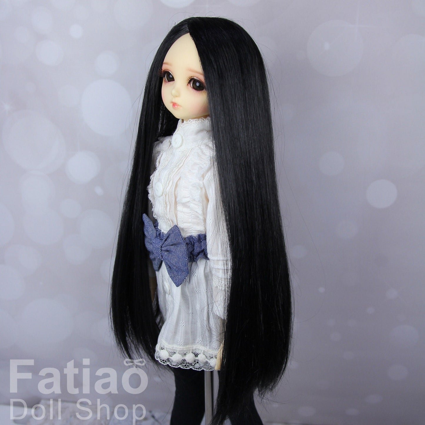 Fatiao - New Dollfie MSD Kaye Wiggs 1/4 BJD Size 7-8 inch - Black Dolls Wig