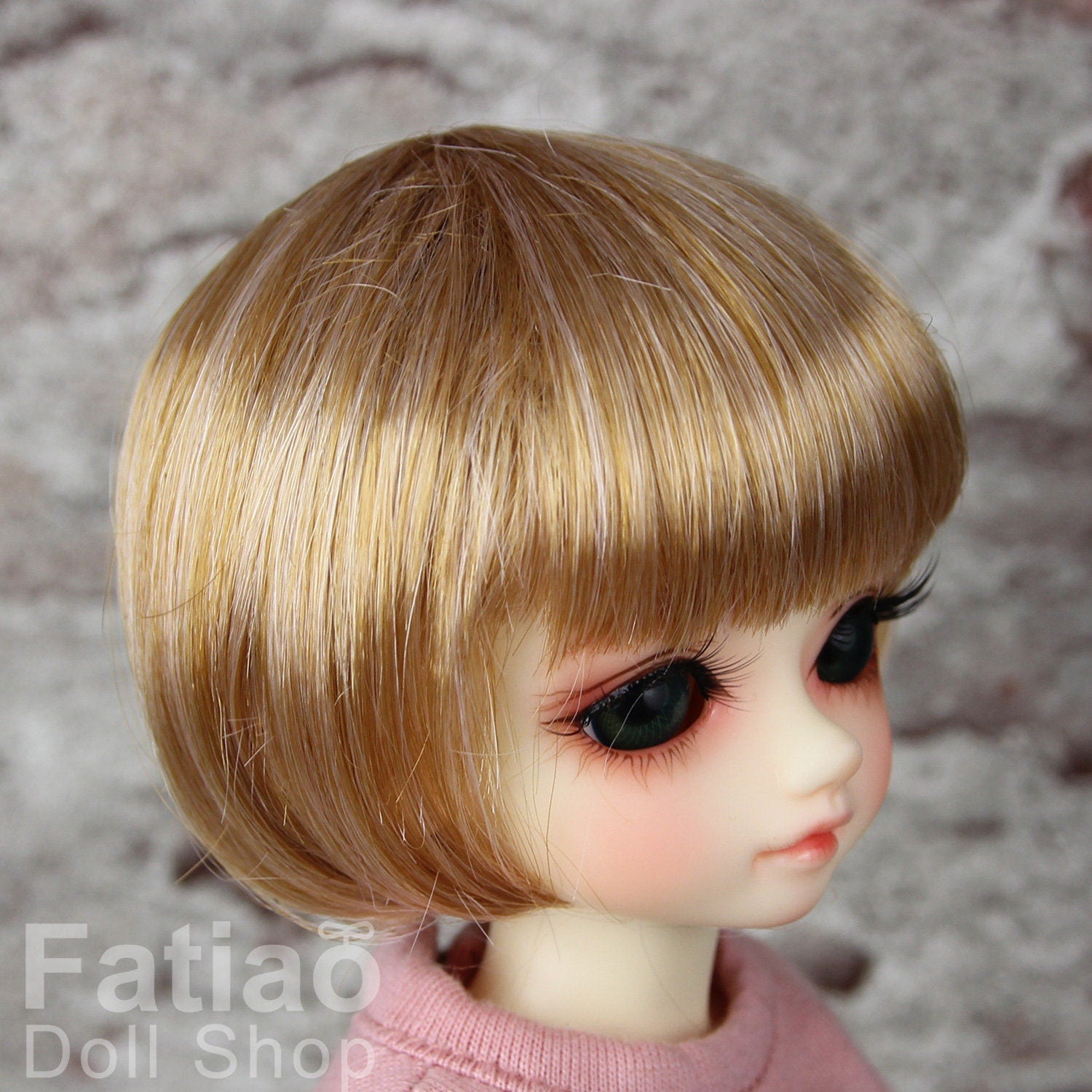Fatiao - New Dollfie Yo-SD 1/6 BJD - Dolls Wig 6-7 inch - tawny mix pink