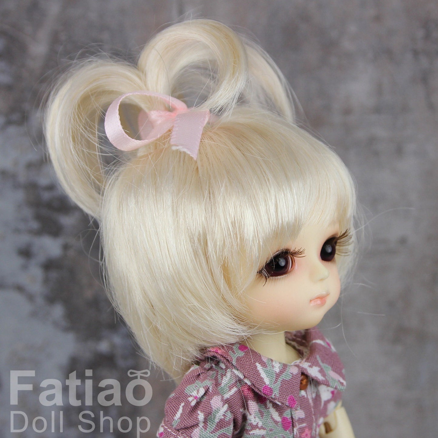 Fatiao - BJD Dollfie Lati Yellow Pukifee 5-6" Doll Wig - Blonde