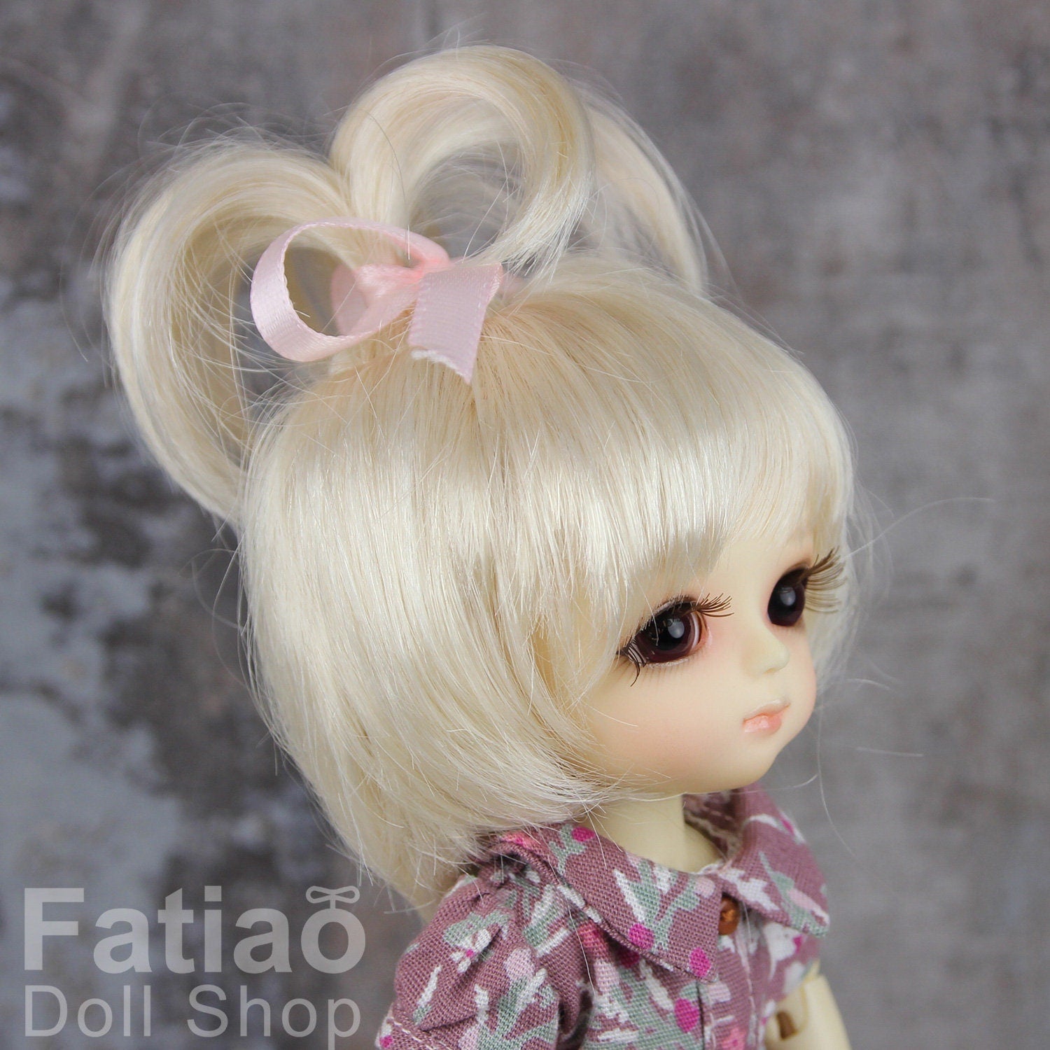 Fatiao - BJD Dollfie Lati Yellow Pukifee 5-6" Doll Wig - Blonde