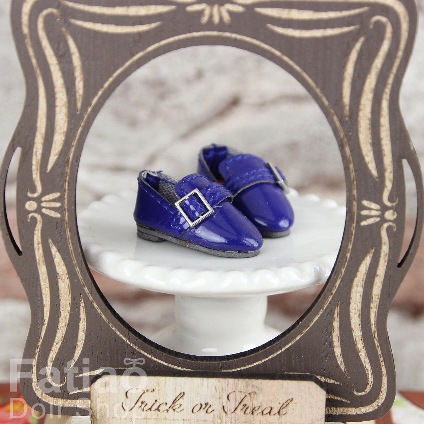 Fatiao - New Lati Yellow Pukifee BJD Doll Patent leather Shoes - Square button (Size 2.6cm)