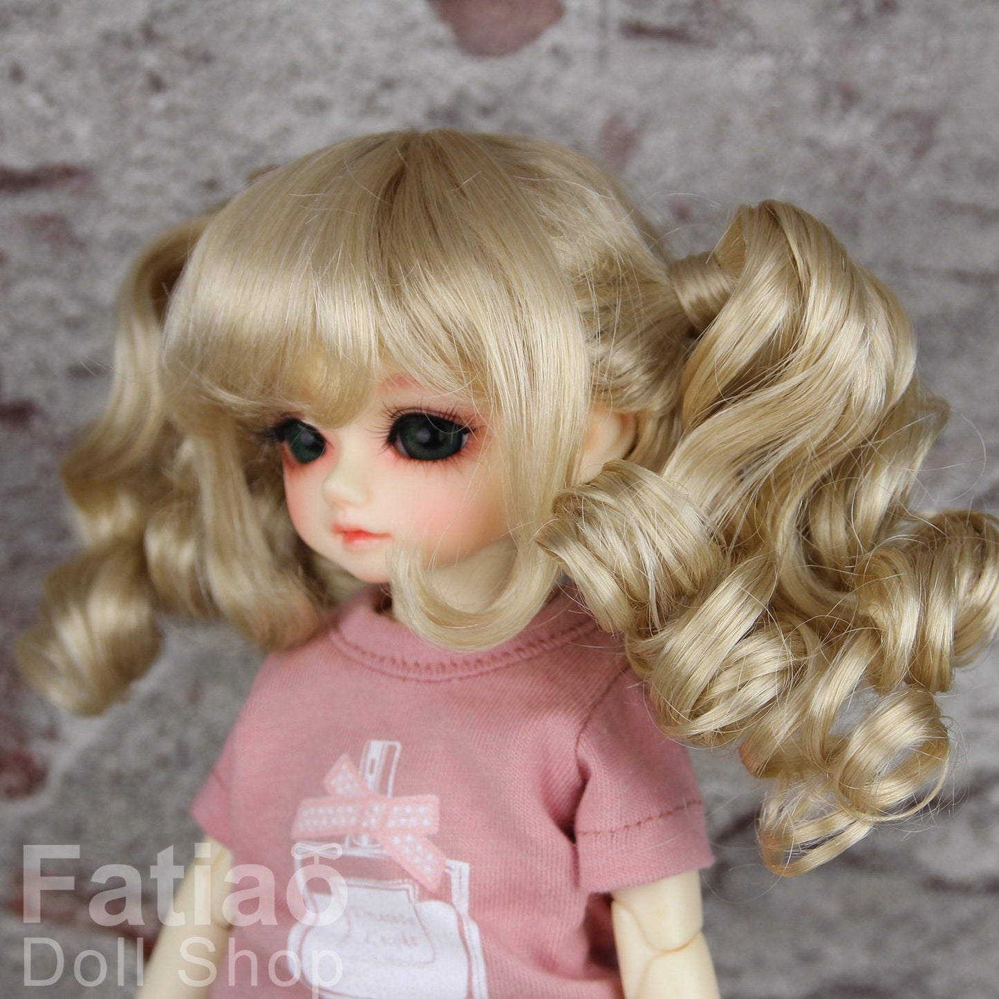 Fatiao - New Dolls Wig Dollfie Yo-SD 1/6 BJD 6-7" size Cream gold