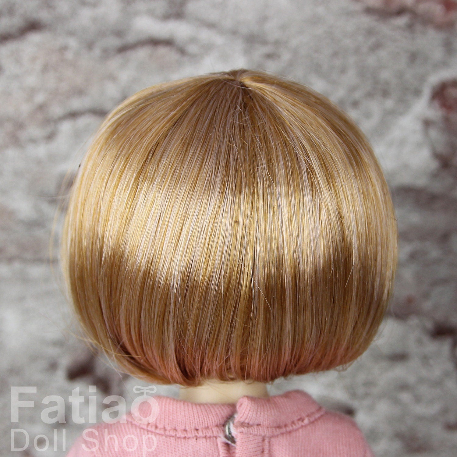 Fatiao - New Dollfie Yo-SD 1/6 BJD - Dolls Wig 6-7 inch - tawny mix pink