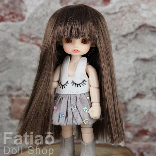 Fatiao - New BJD Dollfie pukipuki brownie 3-4" Doll Wig - Brown