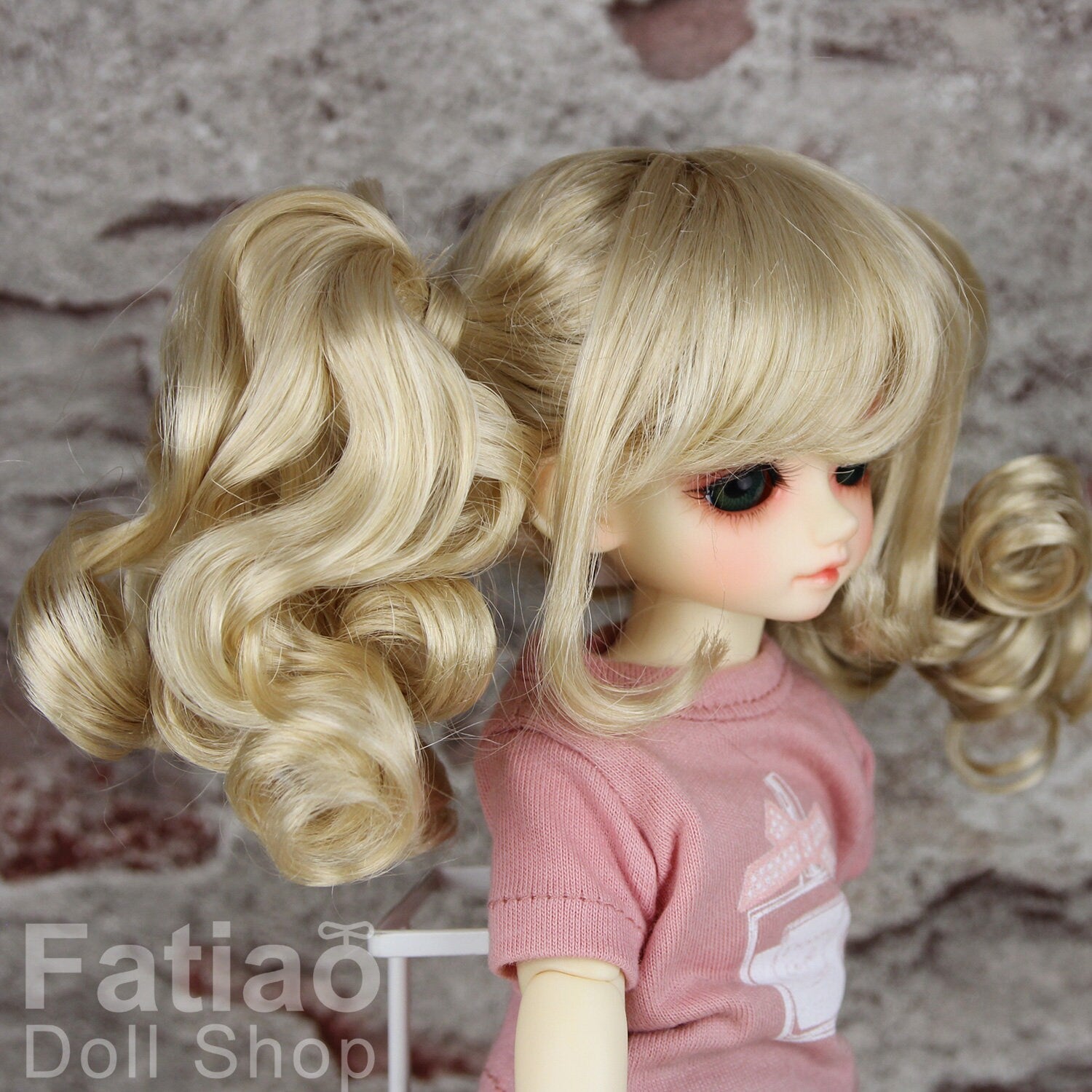 Fatiao - New Dolls Wig Dollfie Yo-SD 1/6 BJD 6-7" size Cream gold