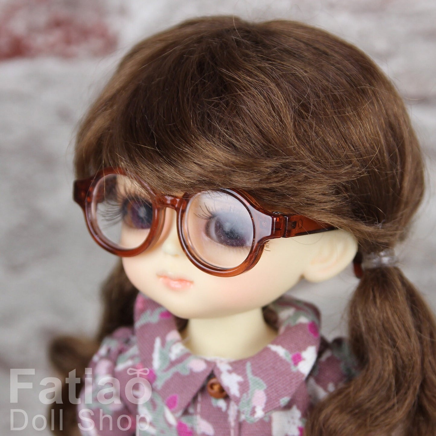 New fashion Full-Rim Dolls Plastic Glasses fit 1/8 1/6 BJD Lati Yellow / YOSD size