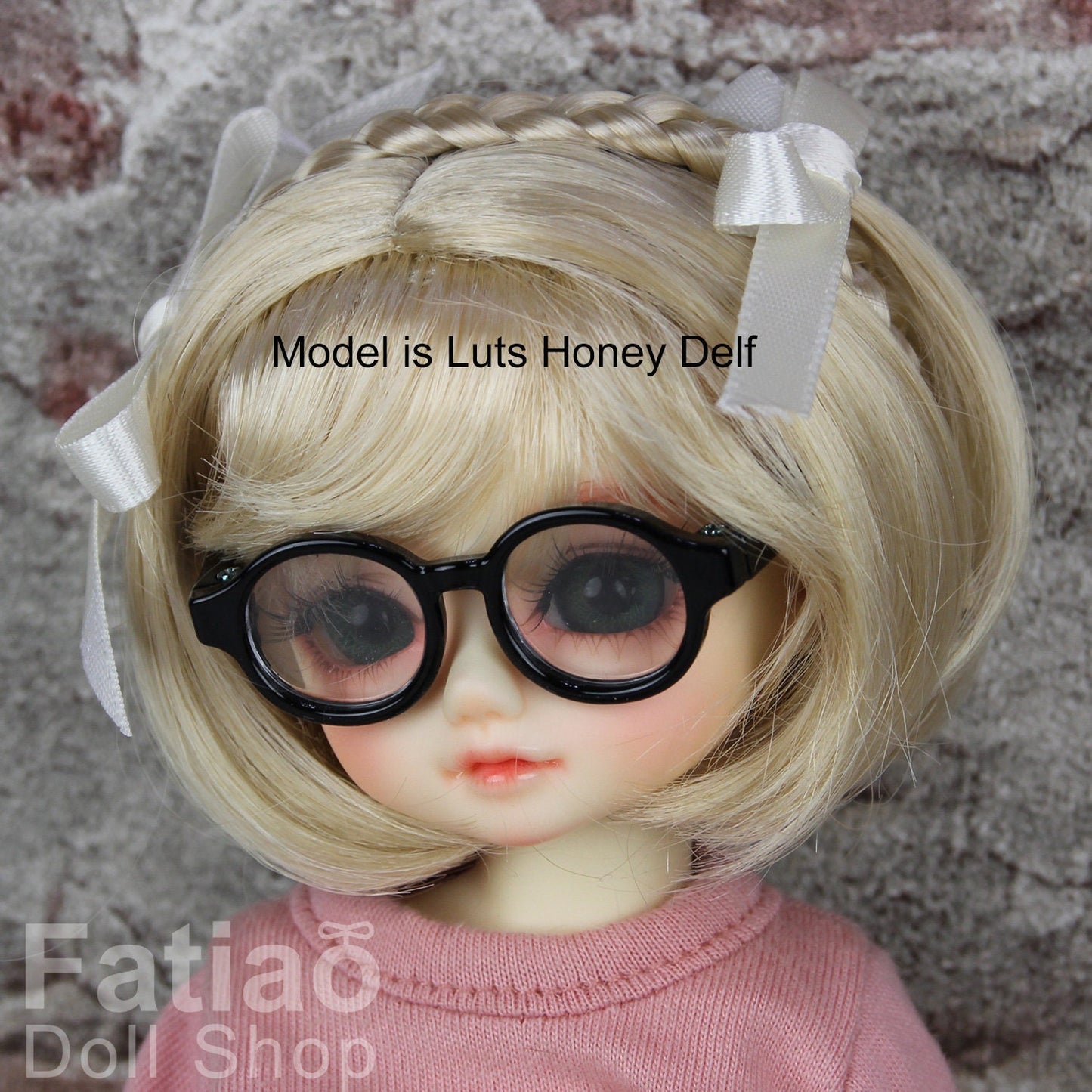 New fashion Full-Rim Dolls Plastic Glasses fit 1/8 1/6 BJD Lati Yellow / YOSD size