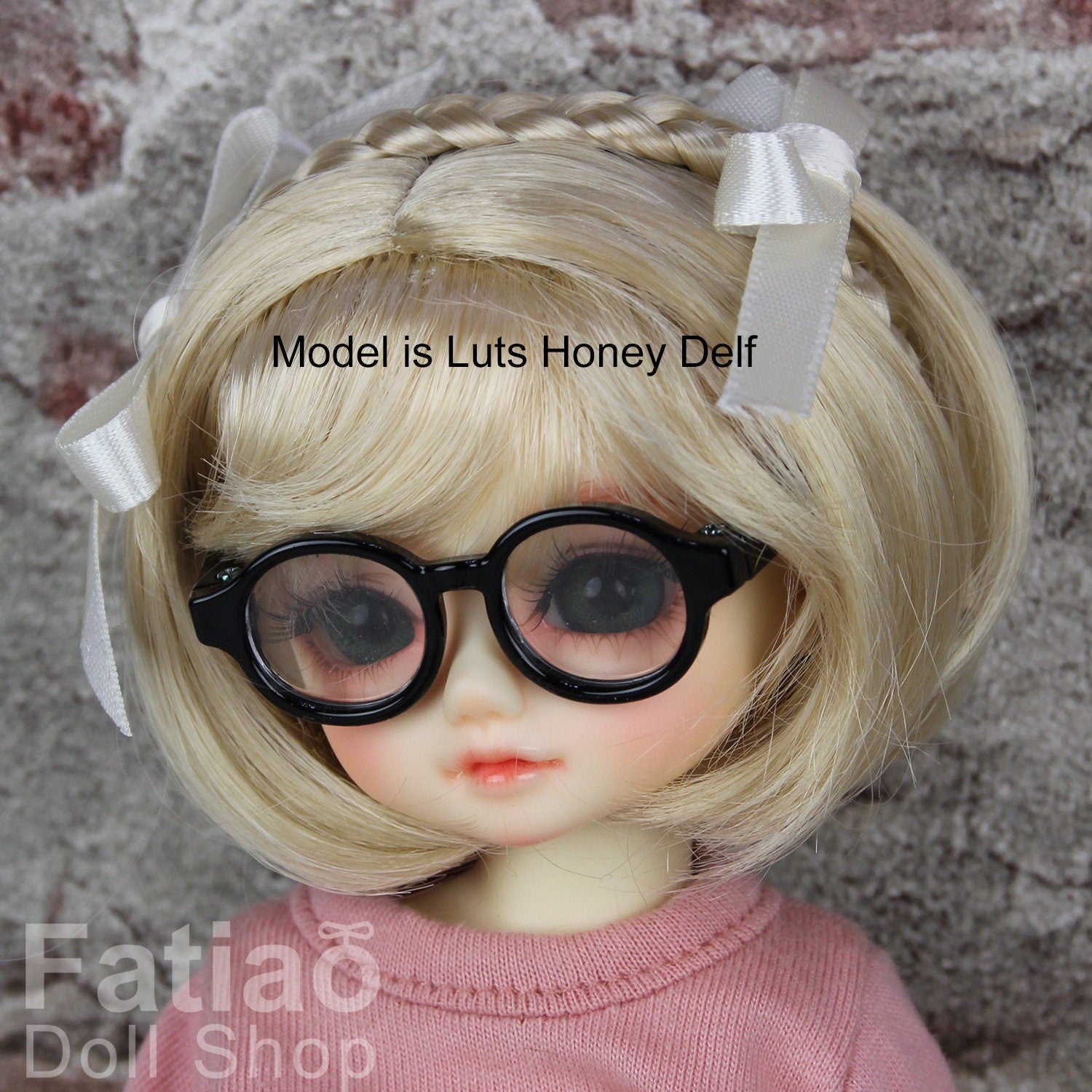 New fashion Full-Rim Dolls Plastic Glasses fit 1/8 1/6 BJD Lati Yellow / YOSD size