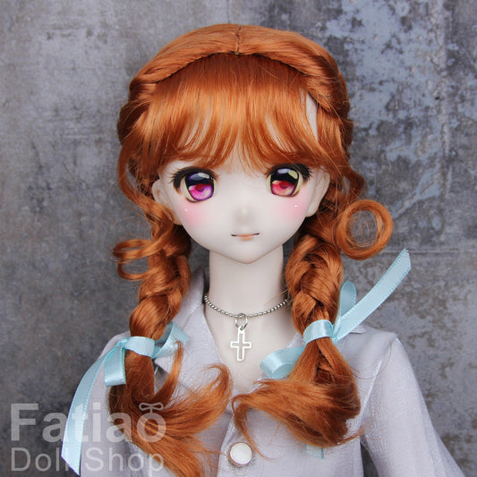 Fatiao - New Dollfie SD 1/3 BJD Dolls Wig size 8-9" - Red Orange