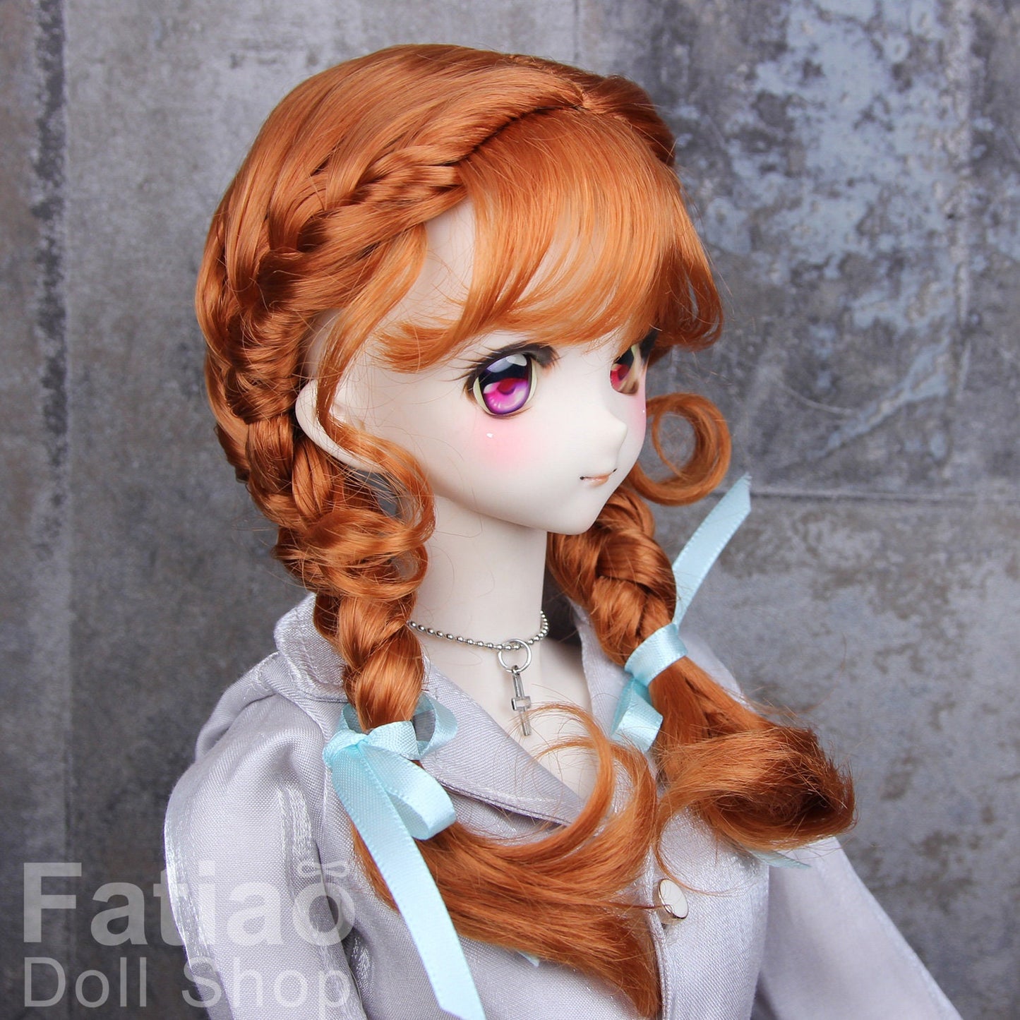 Fatiao - New Dollfie SD 1/3 BJD Dolls Wig size 8-9" - Red Orange