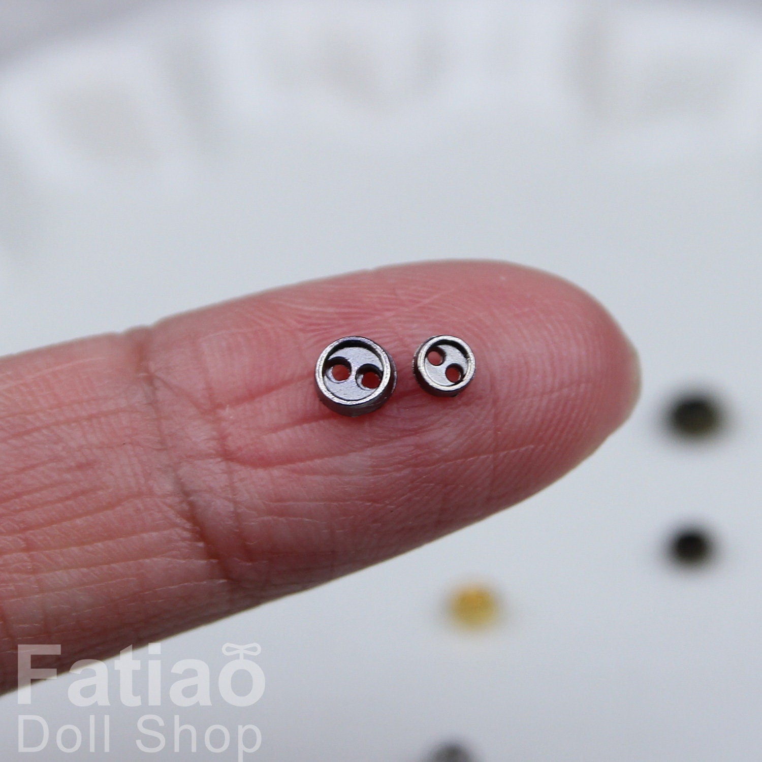 4/3mm Tiny 2-Hole Metal Round mini Buttons 10pcs/set for doll BJD Blythe Pullip
