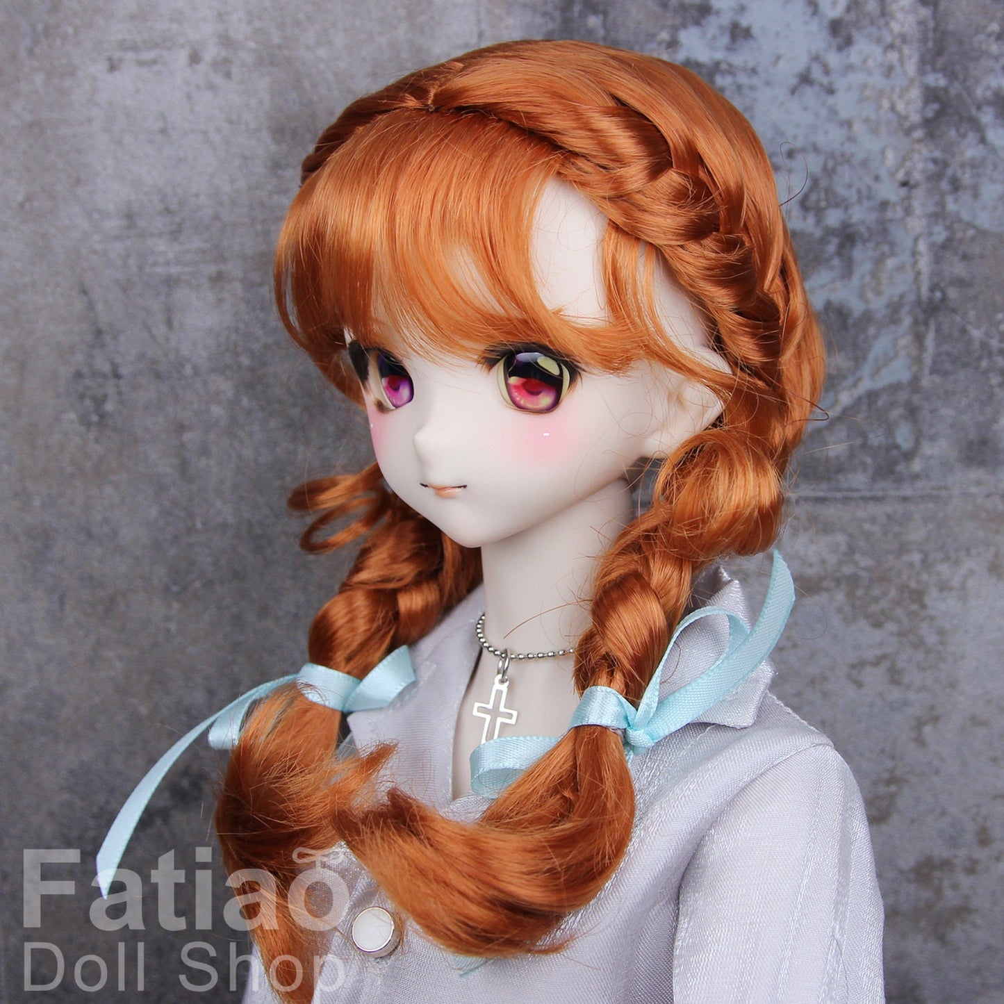 Fatiao - New Dollfie SD 1/3 BJD Dolls Wig size 8-9" - Red Orange