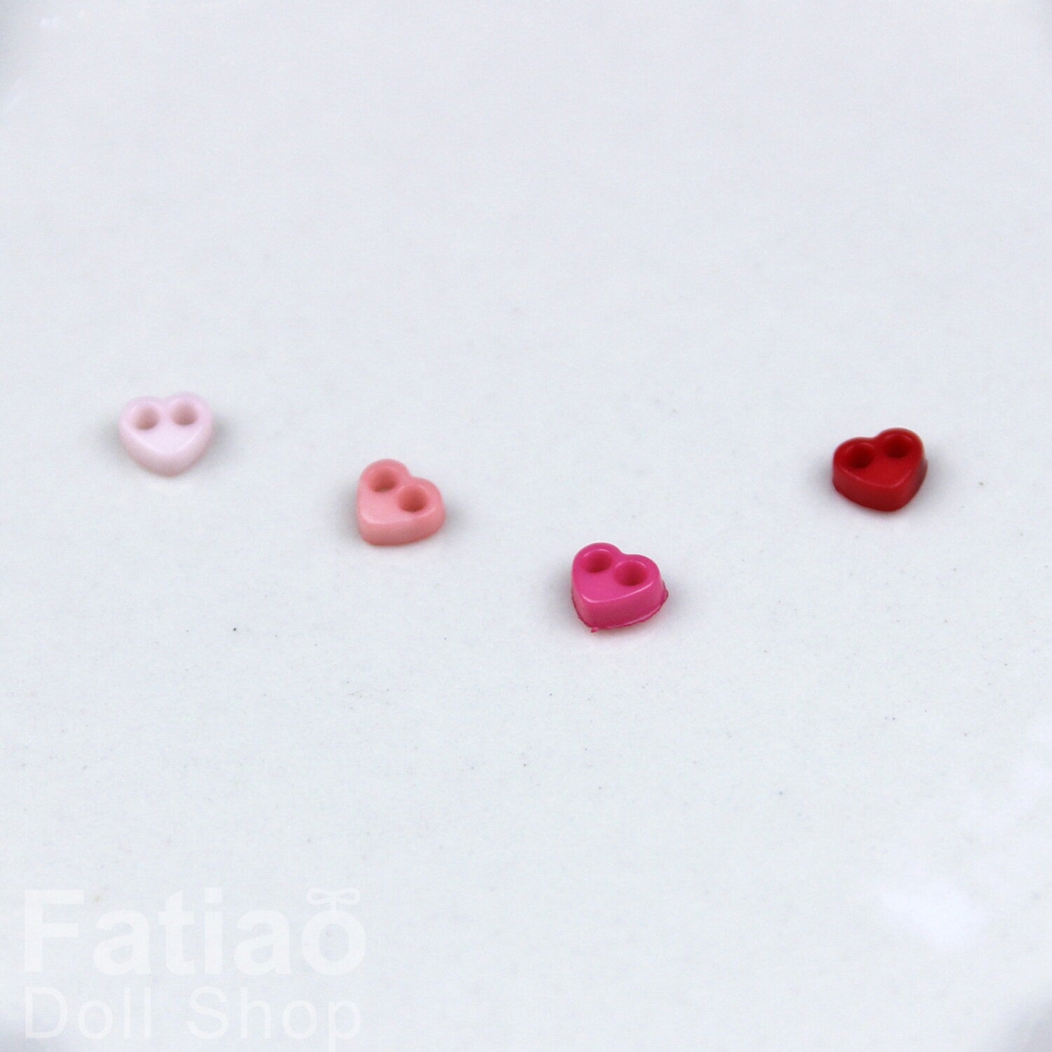 4mm Tiny Heart Plastic mini Buttons 10pcs/set for doll BJD Blythe Pullip