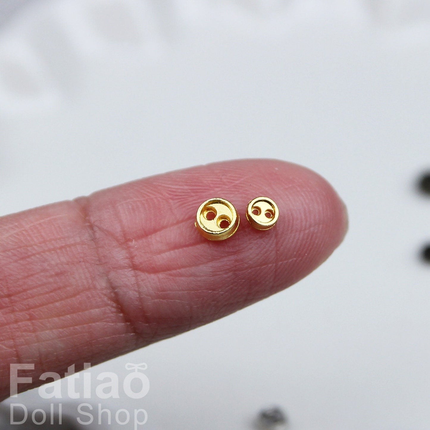 4/3mm Tiny 2-Hole Metal Round mini Buttons 10pcs/set for doll BJD Blythe Pullip