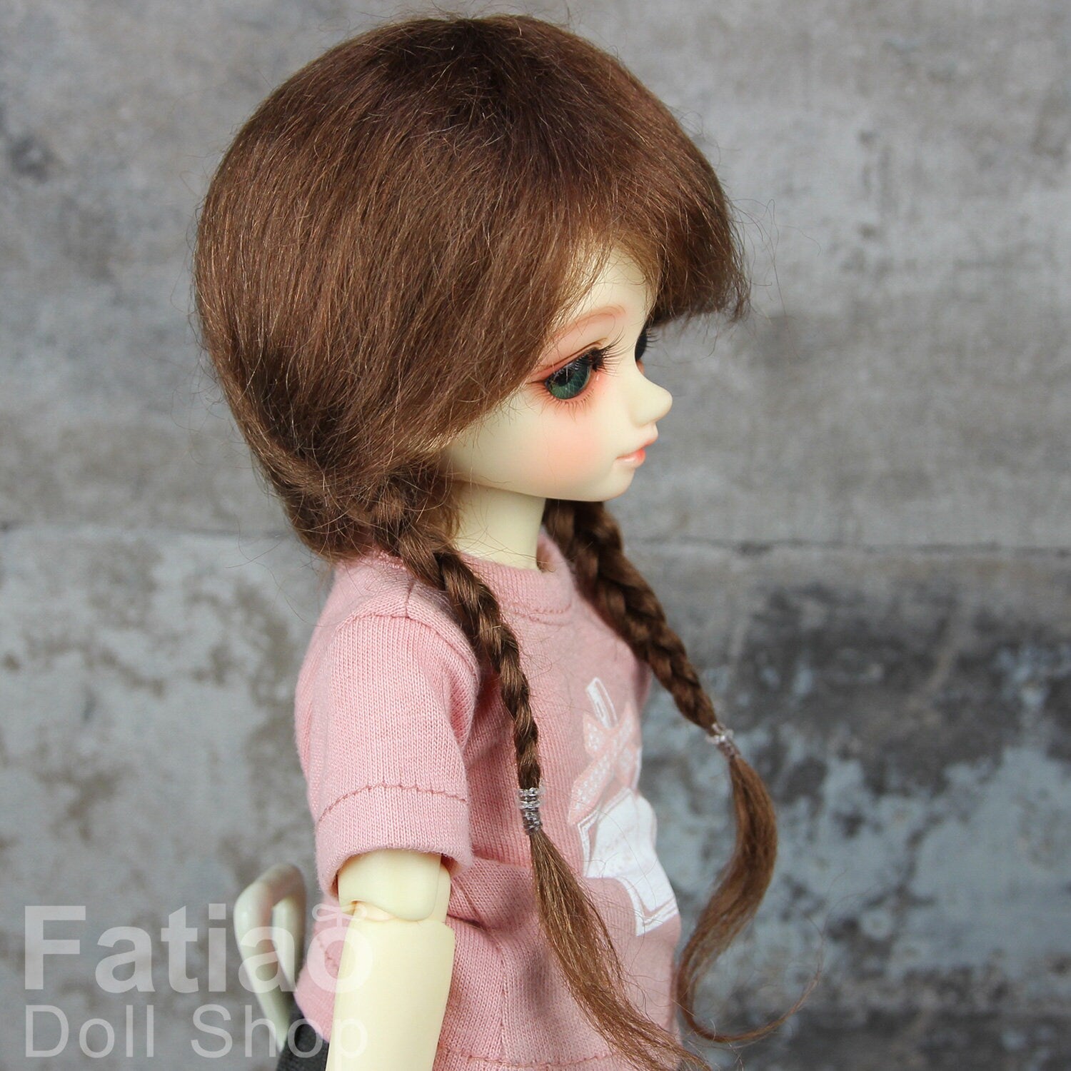 Fatiao - New Dollfie Yo-SD 1/6 BJD Mohair Dolls Wig 6-7 inch - Brown
