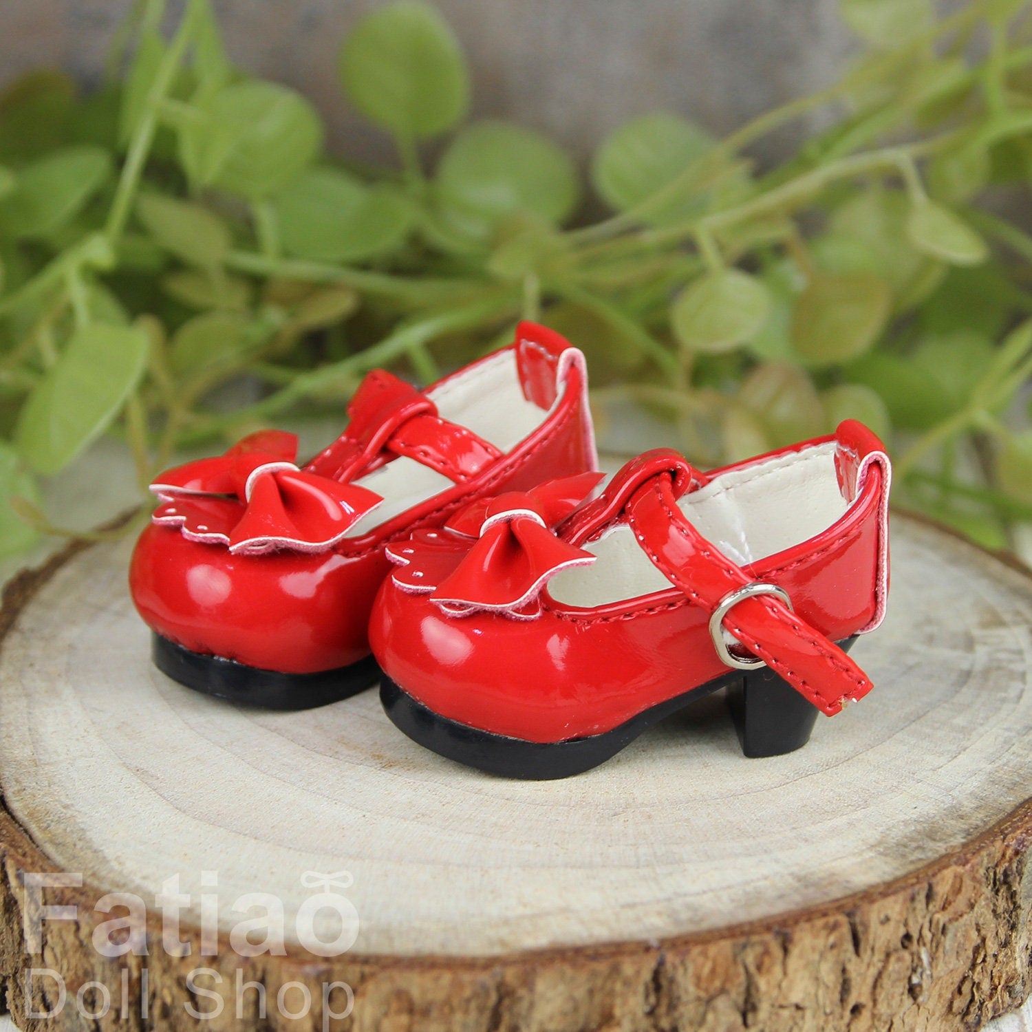Fatiao - New Dollfie Yo-SD 1/6 BJD Doll High Heeled Shoes - Red (Size 4.5cm)