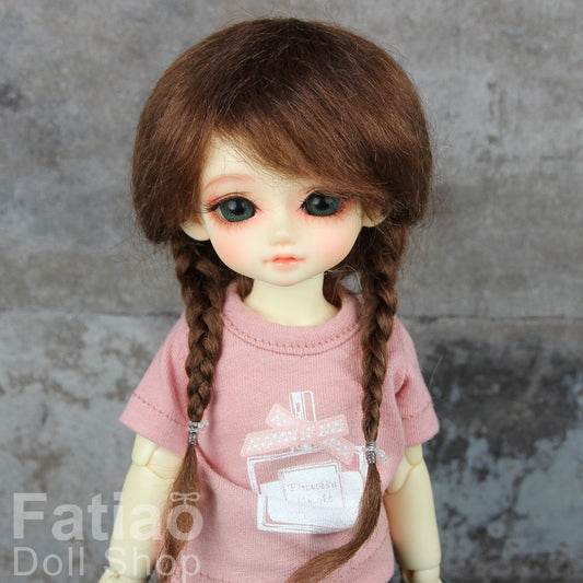 Fatiao - New Dollfie Yo-SD 1/6 BJD Mohair Dolls Wig 6-7 inch - Brown