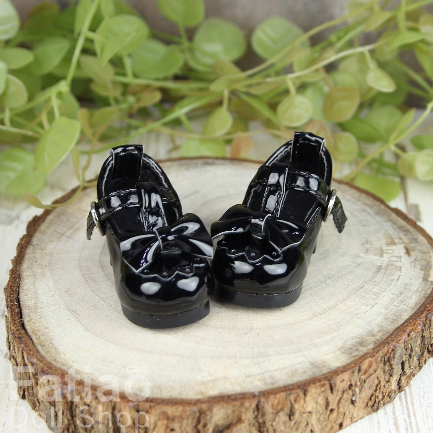 Fatiao - New Dollfie Yo-SD 1/6 BJD Doll High Heeled Shoes - Black (Size 4.5cm)