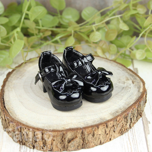 Fatiao - New Dollfie Yo-SD 1/6 BJD Doll High Heeled Shoes - Black (Size 4.5cm)