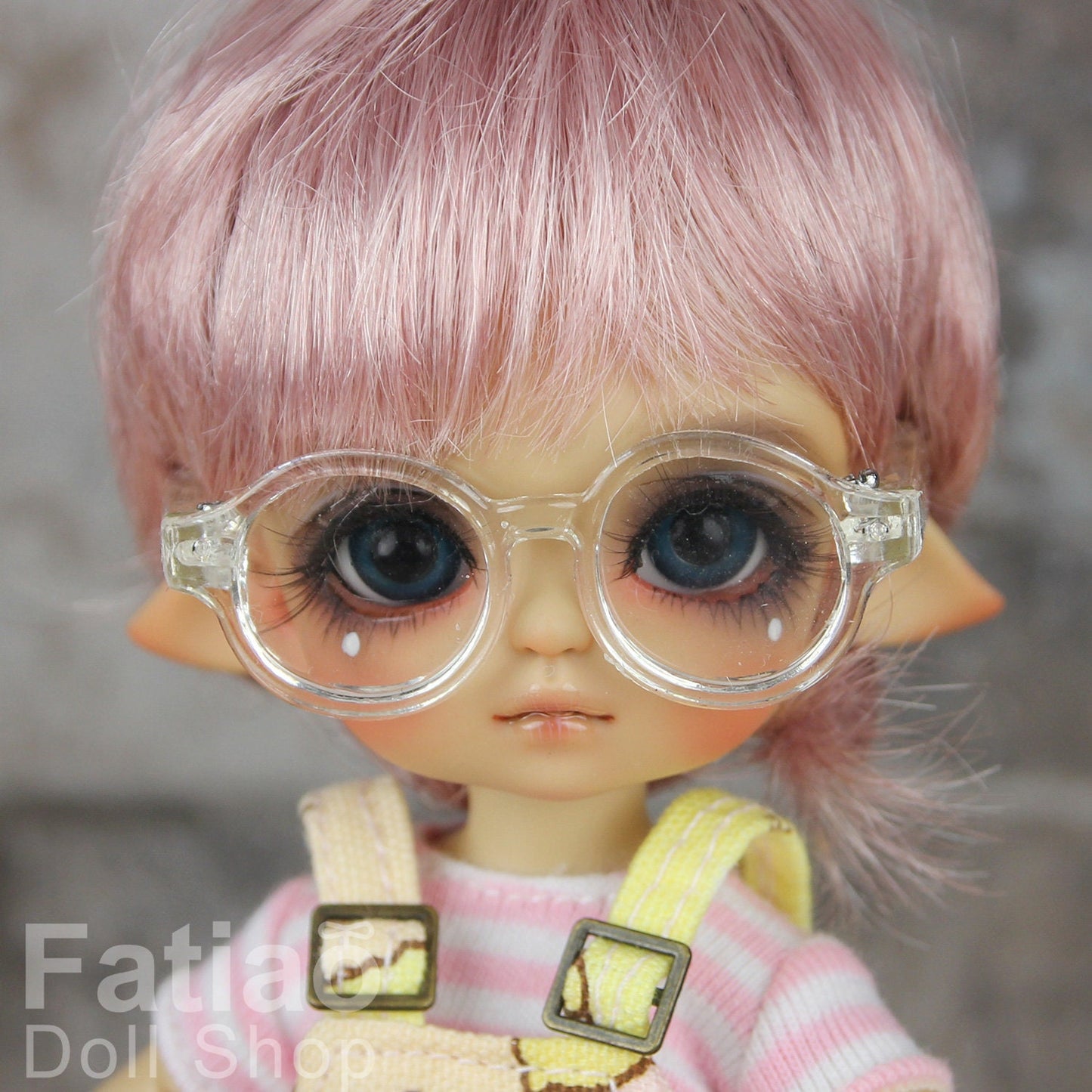 New fashion Full-Rim Dolls Plastic Glasses fit 1/8 1/6 BJD Lati Yellow / YOSD size