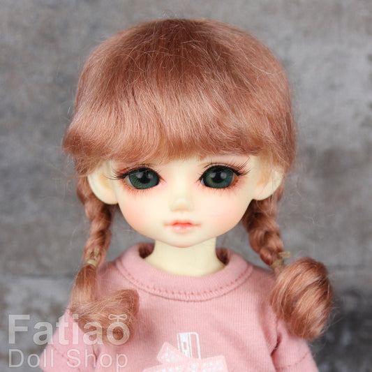 Fatiao - New Dollfie Yo-SD 1/6 BJD Mohair Dolls Wig 6-7 inch - Deep Pink
