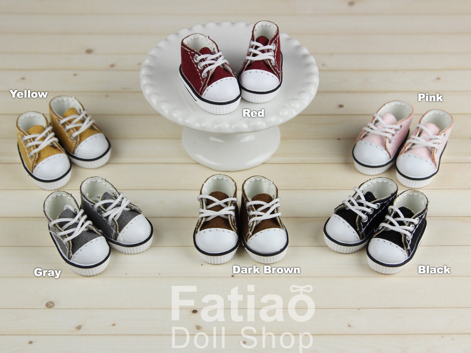 Fatiao - New OB11 Obitsu 11 Blythe 1/12 BJD doll canvas Lace-up shoes