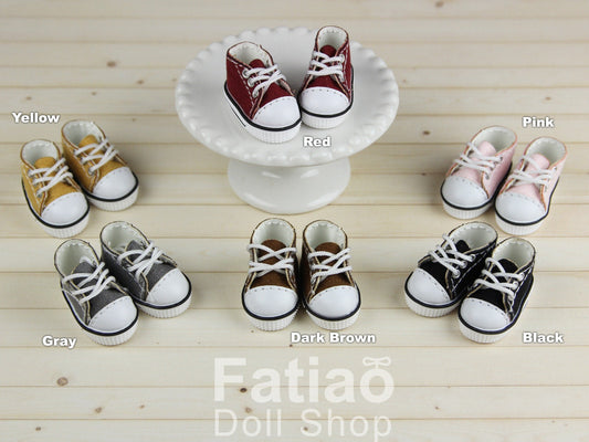 Fatiao - New OB11 Obitsu 11 Blythe 1/12 BJD doll canvas Lace-up shoes