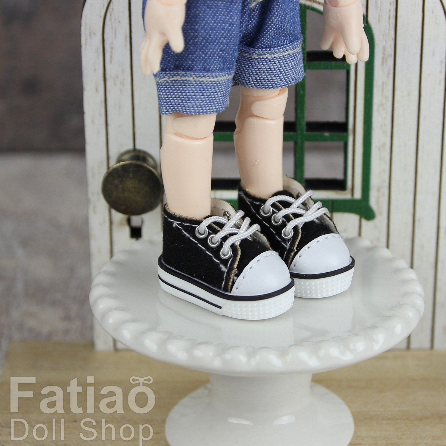 Fatiao - New OB11 Obitsu 11 Blythe 1/12 BJD doll canvas Lace-up shoes