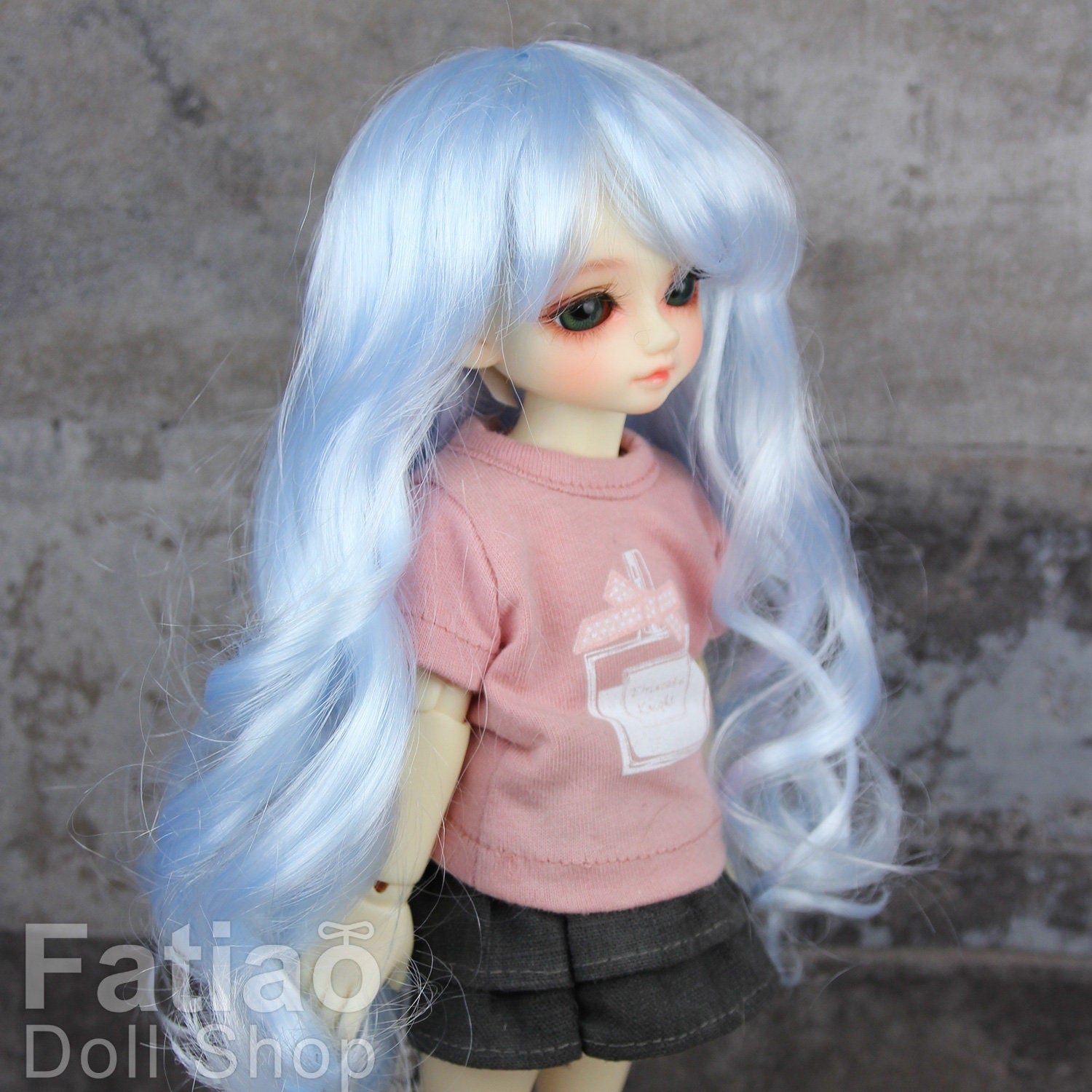 Fatiao - New Dolls Wig Dollfie Yo-SD 1/6 BJD 6-7" size - Light blue