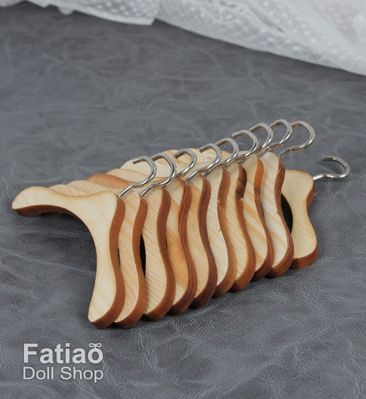 10pcs Dolls Wooden Clothes Hangers for 1/3 1/4 1/6 Uncle bjd size- SD MSD YOSD 17SD Boy