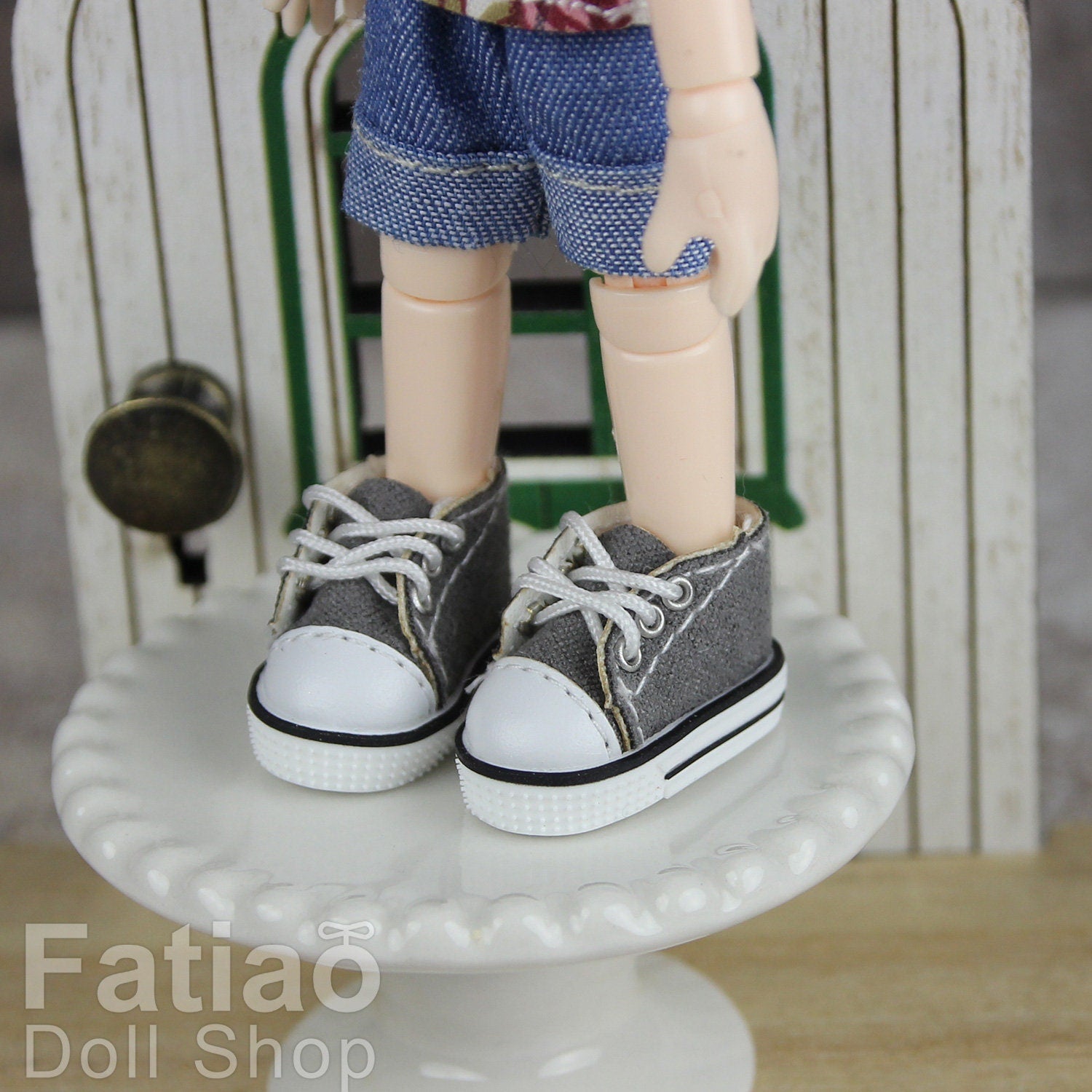 Fatiao - New OB11 Obitsu 11 Blythe 1/12 BJD doll canvas Lace-up shoes