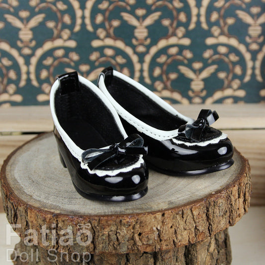 Fatiao - New 1/4 BJD MSD Dollfie Dolls Mary Jane Shoes - Black (Size 5.5cm)
