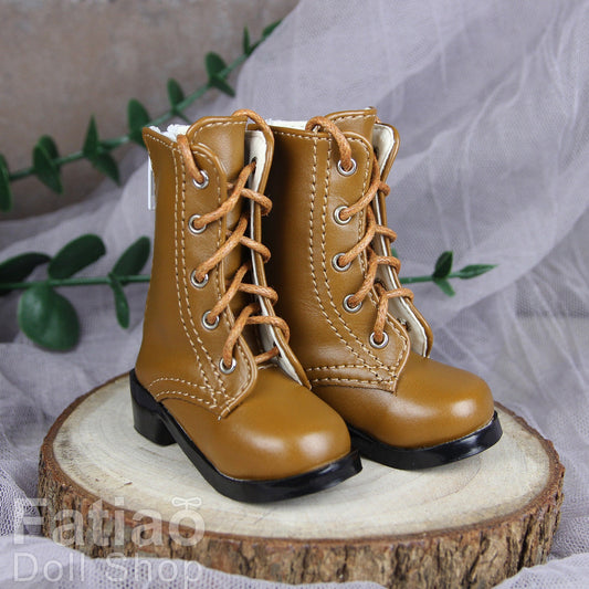 Fatiao - New 1/4 BJD MSD Dollfie Dolls Shoes Boots - Tan (Size 5.5cm)