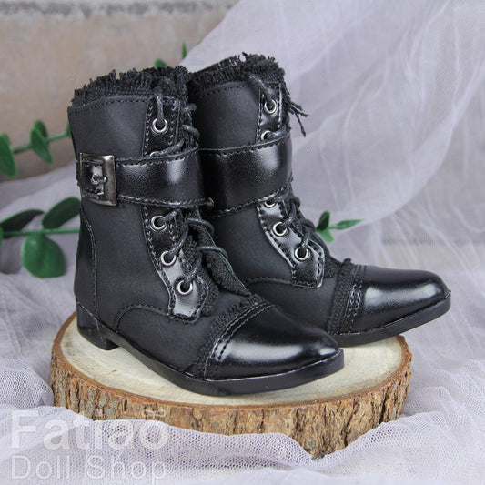 Fatiao - New 1/3 BJD Supper dollfie SD Cool Boots Dolls Shoes Black (Size 8.5cm)