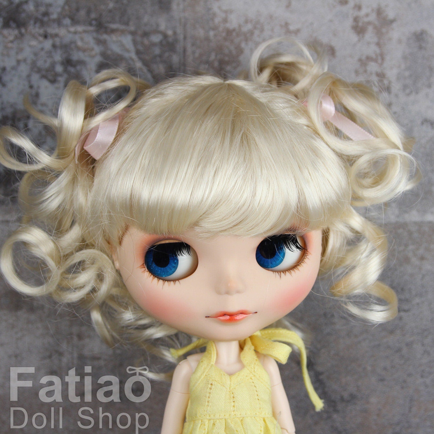 Fatiao - New Dollfie SD 1/3 BJD Volks Blythe Pullip Dolls Wig size 9-10"- Blonde