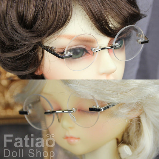New fashion Rimless Frames Dolls Glasses fit 1/3 1/4 BJD SD MSD Super Dollfie- Silver