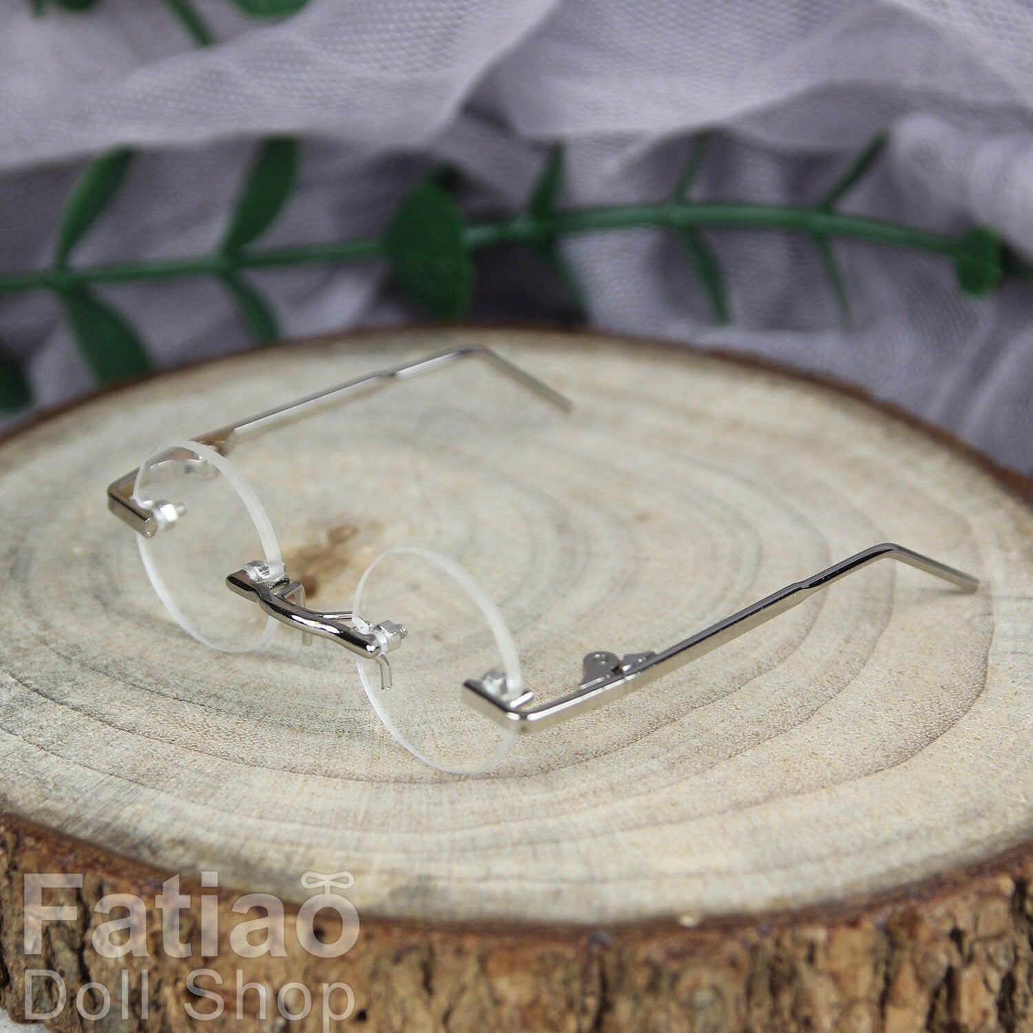 New fashion Rimless Frames Dolls Glasses fit 1/3 1/4 BJD SD MSD Super Dollfie- Silver