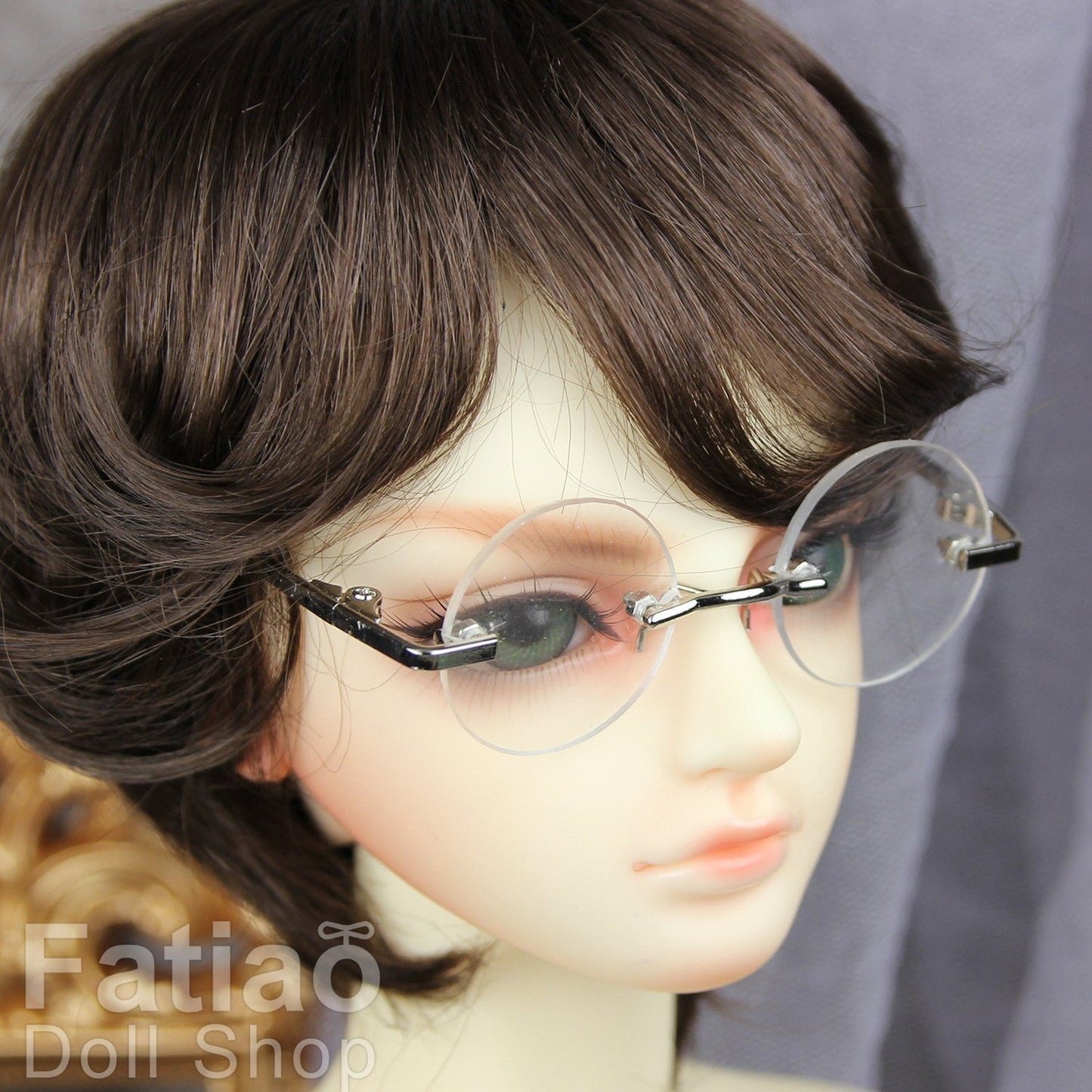 New fashion Rimless Frames Dolls Glasses fit 1/3 1/4 BJD SD MSD Super Dollfie- Silver