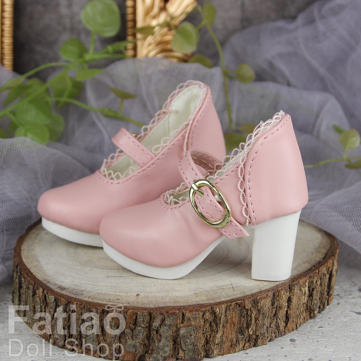 Fatiao - New 1/3 BJD Dollfie DD Dolls High heels Shoes - Pink (Size 6cm)