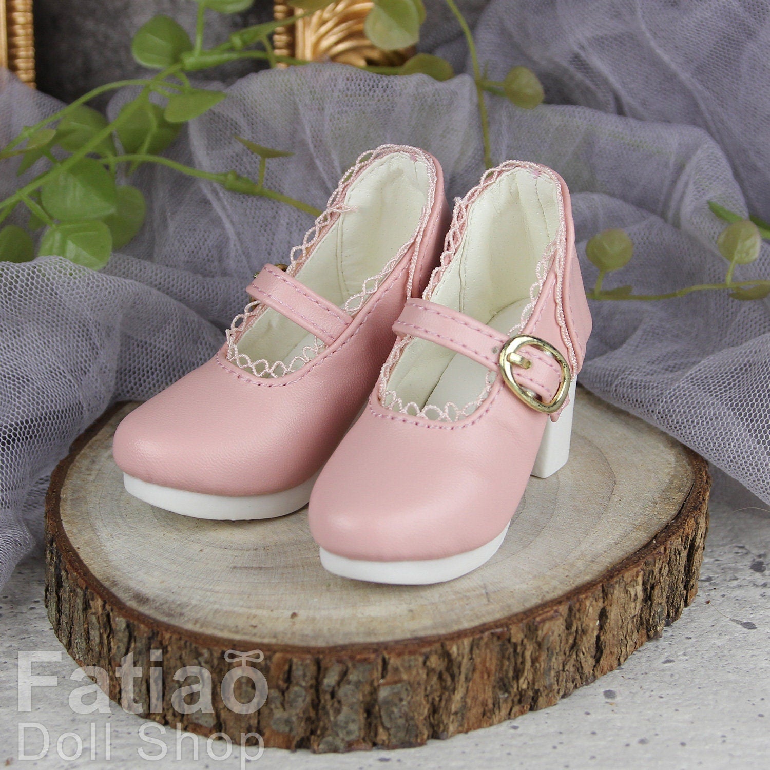 Fatiao - New 1/3 BJD Dollfie DD Dolls High heels Shoes - Pink (Size 6cm)