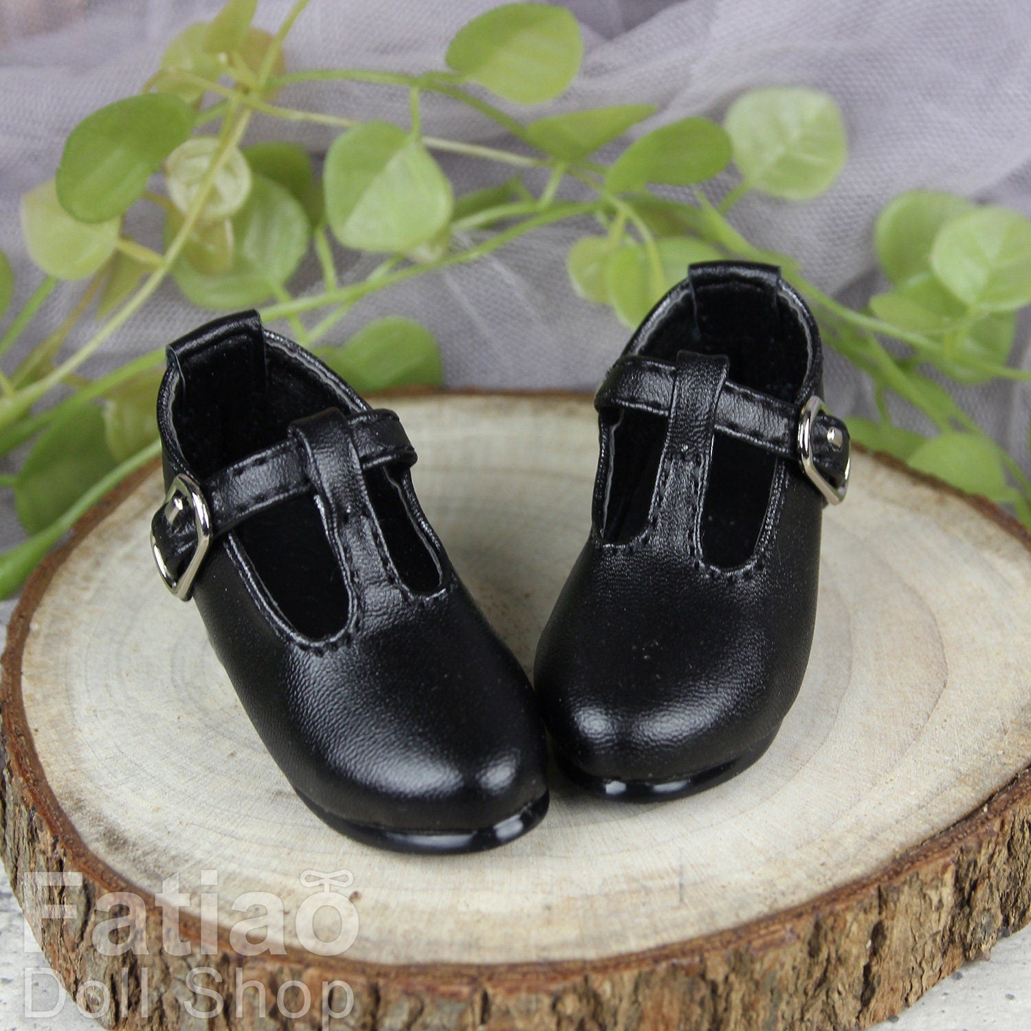 Fatiao - 1/4 BJD Mini Supper dollfie MSD Shoes - Black (Size 5.5cm)
