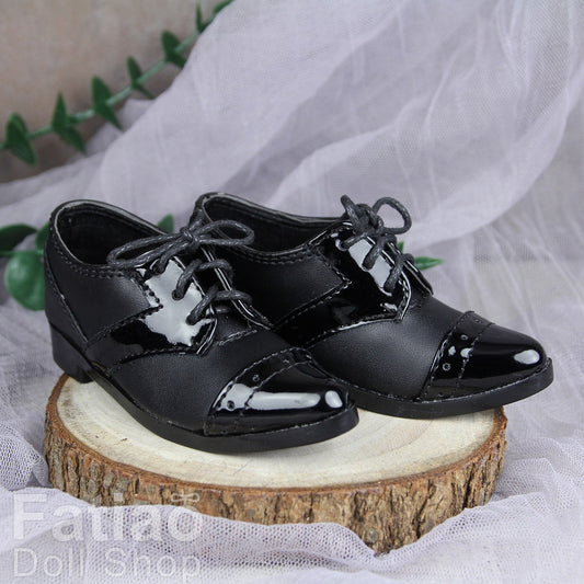 Fatiao - New 1/3 BJD Supper dollfie 13/17SD Boy Tip Leather Suit Shoes Black (Size 8.5cm)