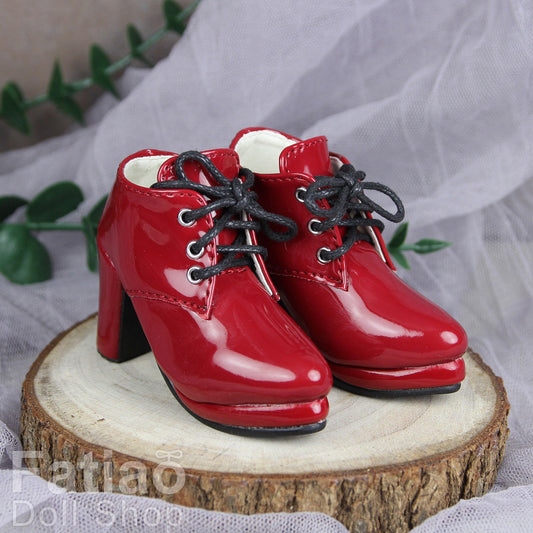 Fatiao - New 1/3 BJD Supper dollfie SD High-heeled Dolls shoes - Red (Size 7cm)