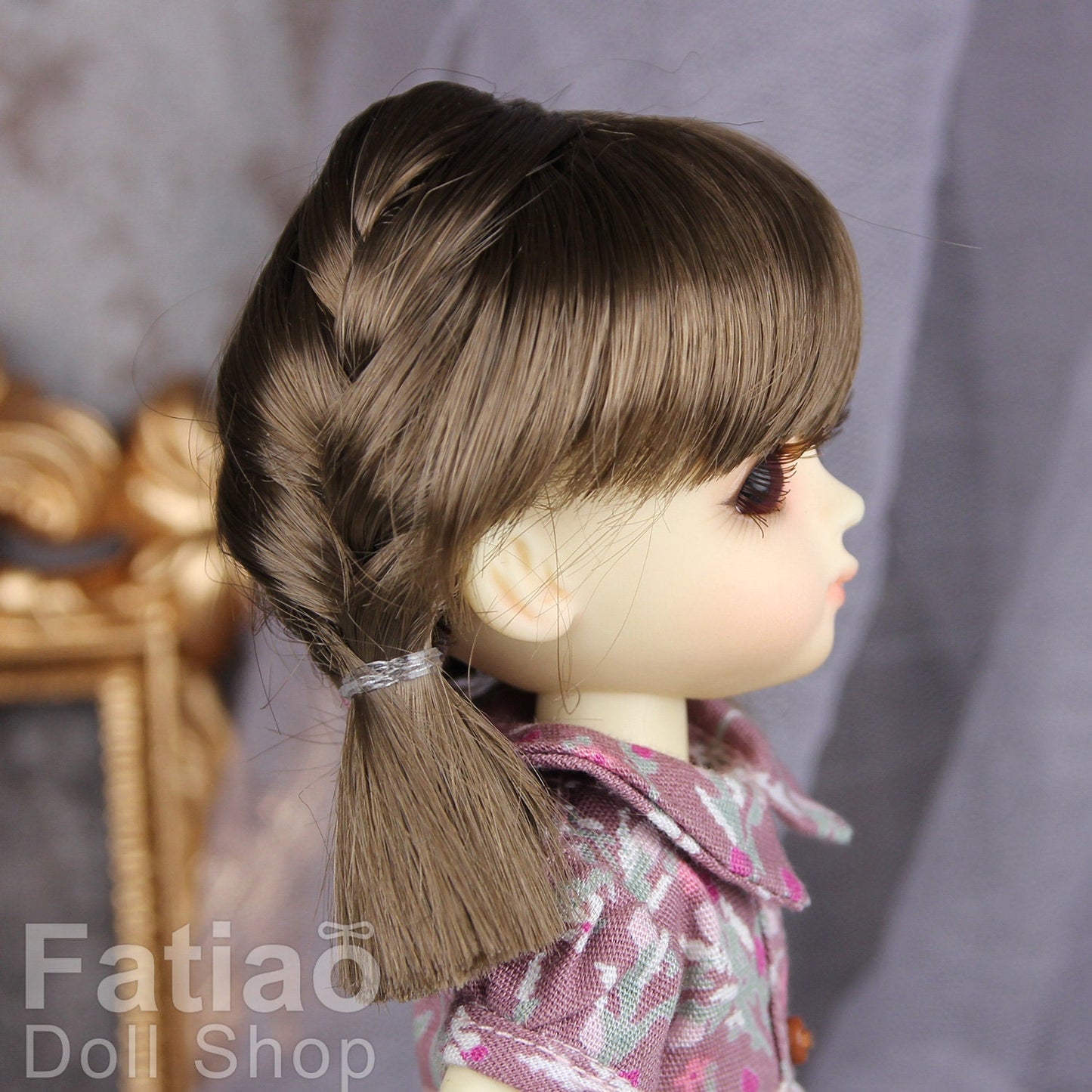 Fatiao - BJD Dollfie Lati Yellow Pukifee 5-6" Angel Doll Wig - umber