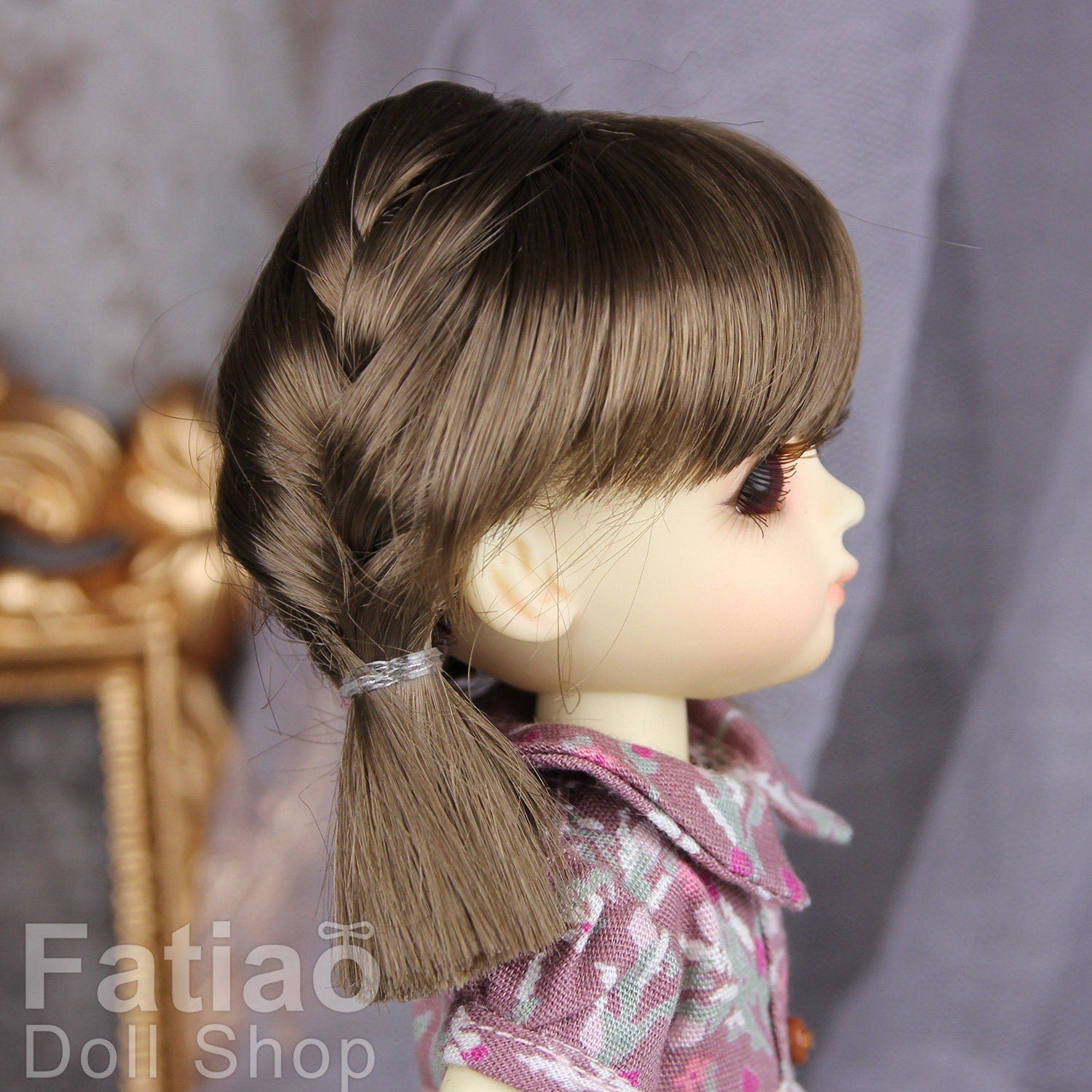 Fatiao - BJD Dollfie Lati Yellow Pukifee 5-6" Angel Doll Wig - umber