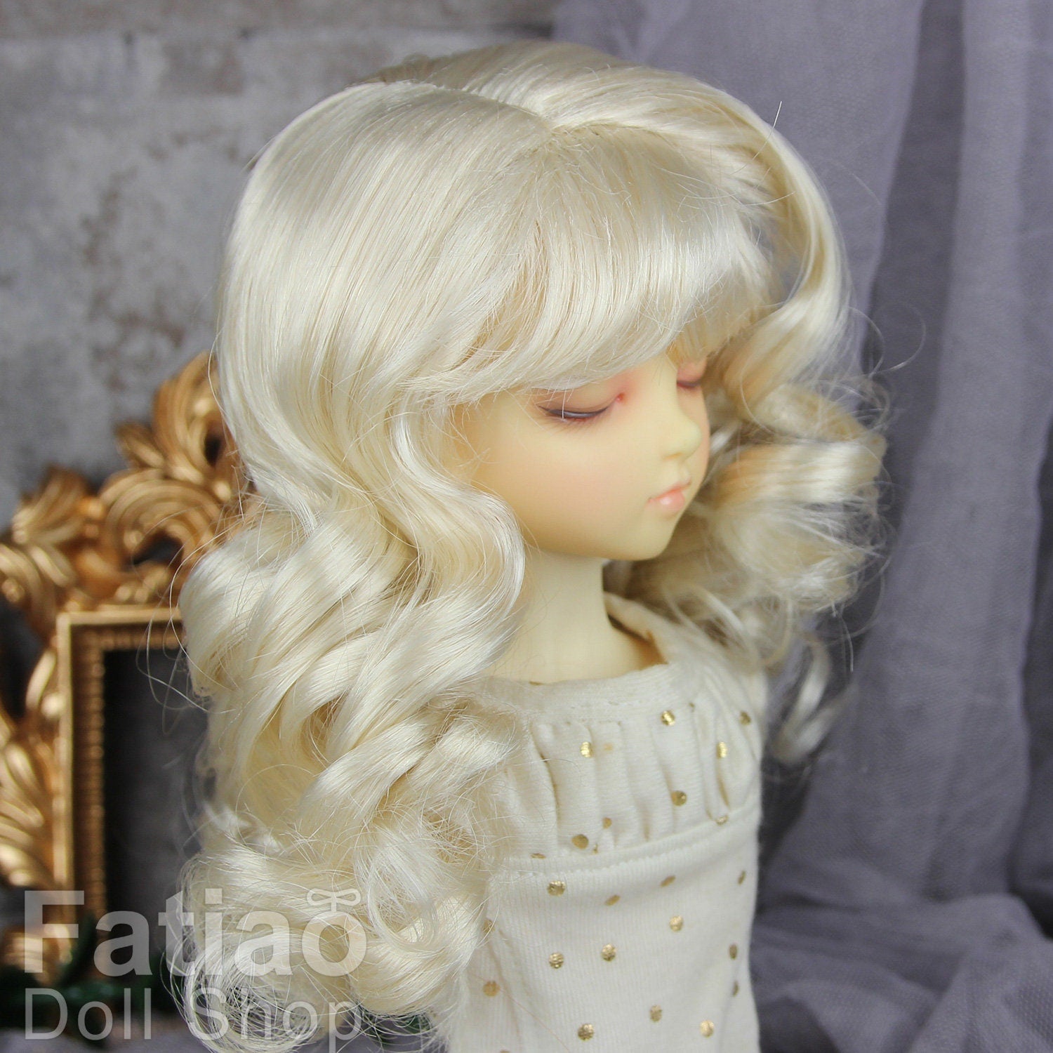 Fatiao - New Dollfie MSD Kaye Wiggs 1/4 BJD Size 7-8 inch - Blonde Dolls Wig