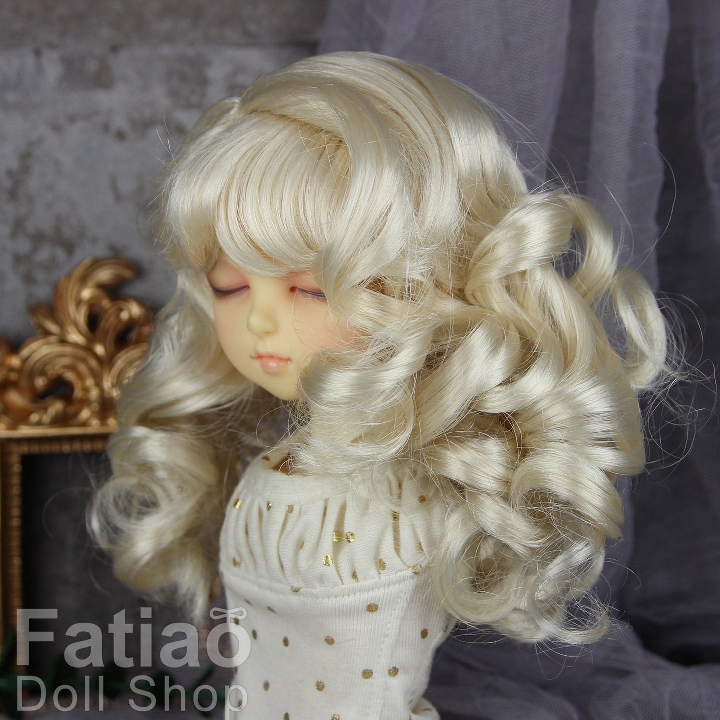 Fatiao - New Dollfie MSD Kaye Wiggs 1/4 BJD Size 7-8 inch - Blonde Dolls Wig