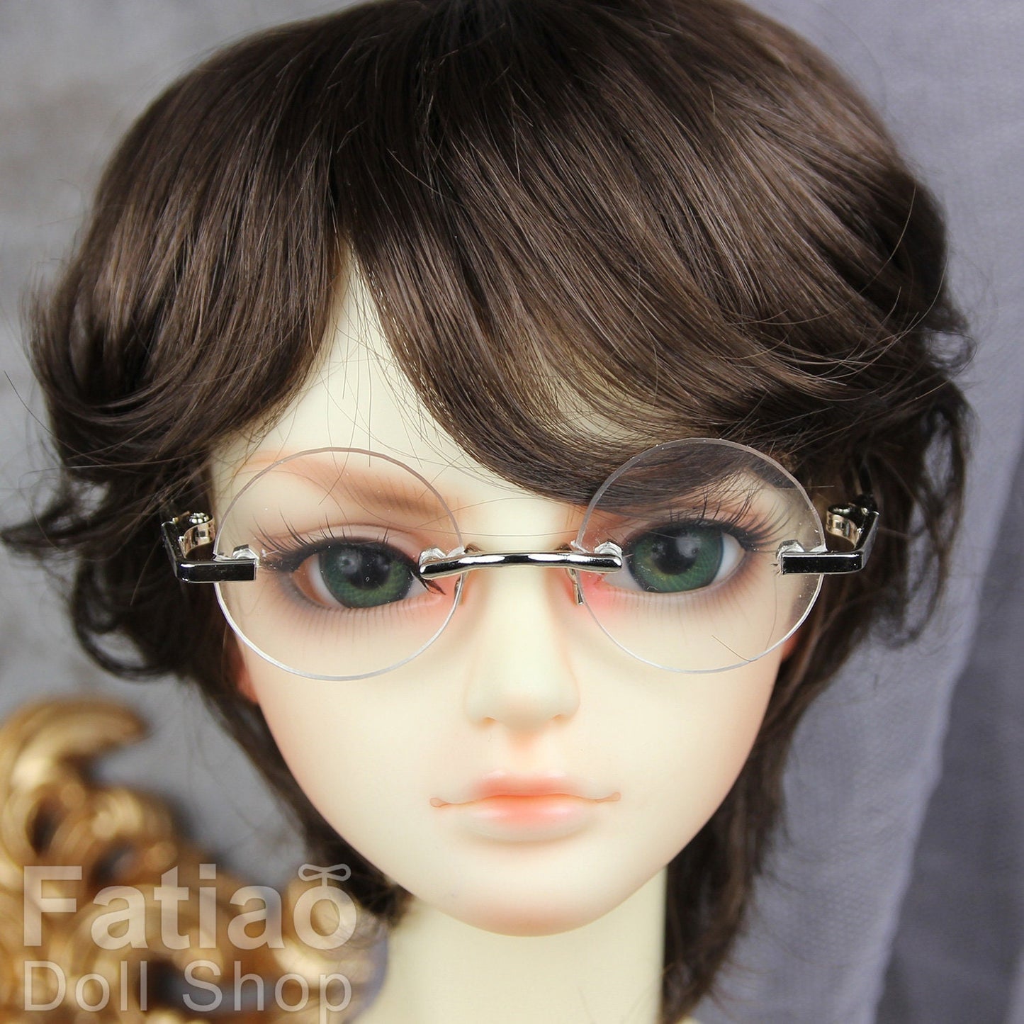 New fashion Rimless Frames Dolls Glasses fit 1/3 1/4 BJD SD MSD Super Dollfie- Silver