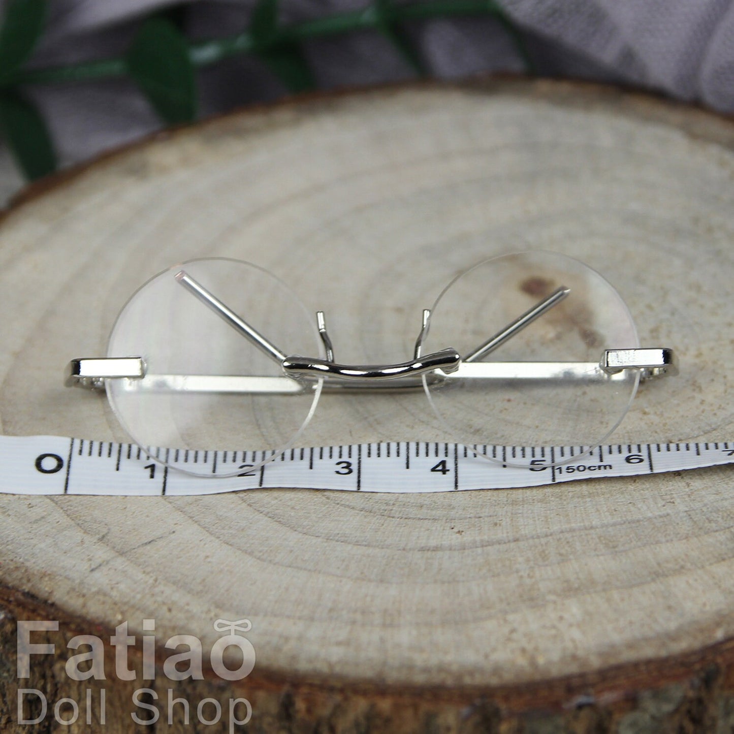 New fashion Rimless Frames Dolls Glasses fit 1/3 1/4 BJD SD MSD Super Dollfie- Silver